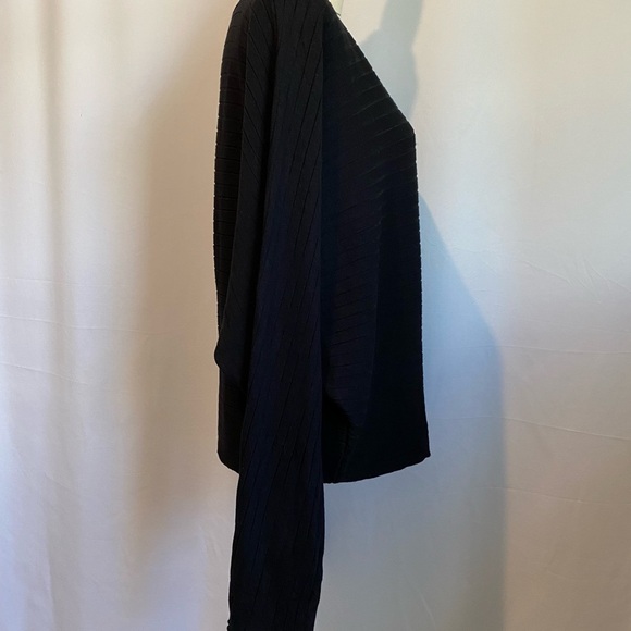 BCBG Black Ribbed Long Sleeve Top - Picture 10 of 10